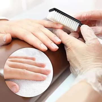 6 Pack Nail Brush Cleaning Nail Dust Brush, HOFASON Nail Brush for Cleaning Fingernails, Handle Grip Nail Brush Cleaner for Nail and Toenail Foot Manicure Pedicure Tools Scrub Brush Men Women (Black)