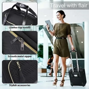 Coolife Underseat Carry-On Luggage with USB Port