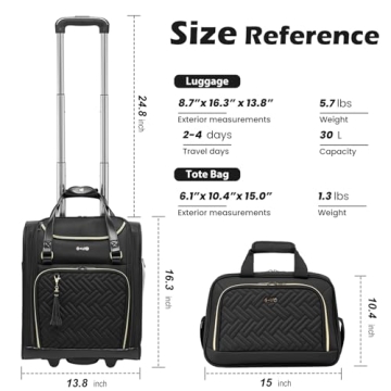 Coolife Underseat Carry-On Luggage with USB Port