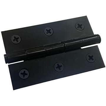 Black Shutter Door Butt Hinges with Screws Set of 4