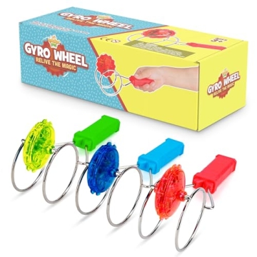 Whimsical Light Up Magnetic Gyro Wheel Toy for Kids & Adults - Ages 4+