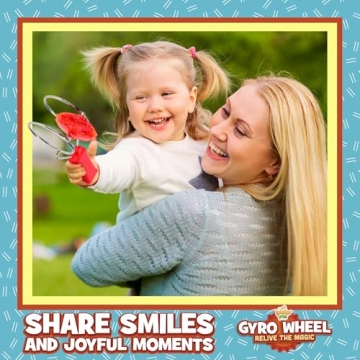 Light Up Magnetic Gyro Wheel Toy for Kids & Adults Ages 4+