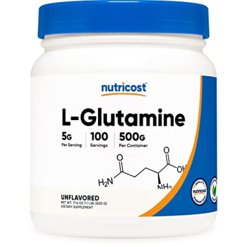 Nutricost L-Glutamine Powder - 500g Unflavored, Gluten-Free & Non-GMO