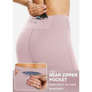 BALEAF Thermal Leggings for Women Fleece Lined Waterproof Winter Hiking Pants Warm Tights Cold Weather Running Gear Light Purple S