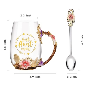 Special Aunt Gifts: Flower Tea Cup & Enamel Mug