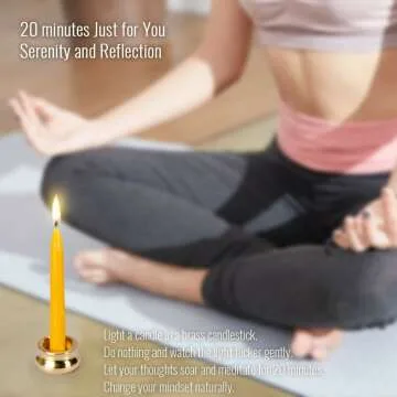 Beeswax Mini Taper Candles Set of 20 with Holders