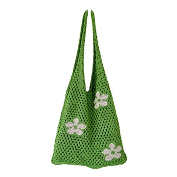 Crochet Tote Bag Fairycore Hobo Bag - Cute & Functional for All Occasions