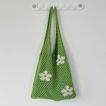 Crochet Tote Fairycore Hobo Bag for Women
