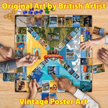 Funwares National Parks Pursuit Trivia Board Game for Families