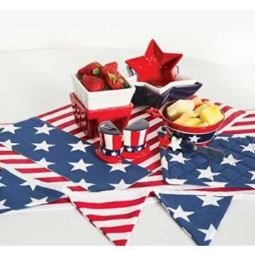 Patriotic Star Serving Dishes for Independence Day