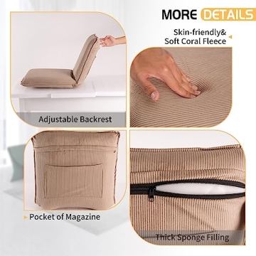 Sundale Adjustable Floor Chair for Gaming and Relaxation