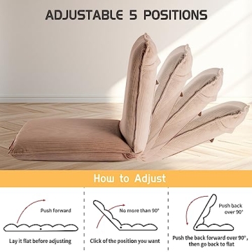 Sundale Adjustable Floor Chair for Gaming and Relaxation