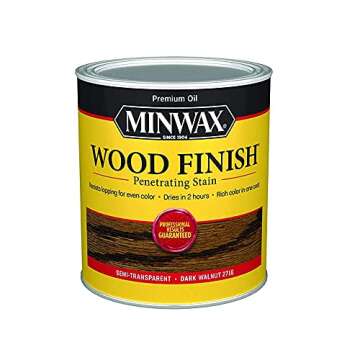 1/2 pt Minwax 22716 Dark Walnut Wood Finish Penetrating Oil-Based Wood Stain