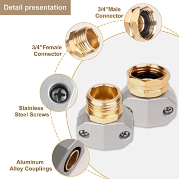 Durable Hose Repair Kit for Gardeners - 3 Connectors
