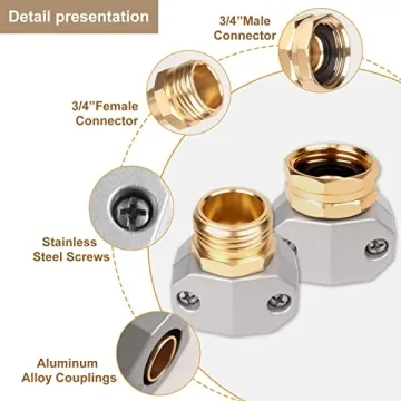 Durable Hose Repair Kit for Gardeners - 3 Connectors