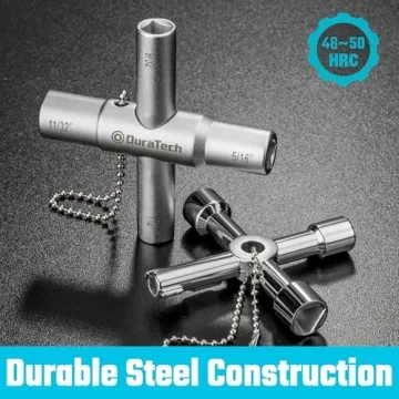 DURATECH 4 Way Sillcock Key Set for Home Repairs and Maintenance