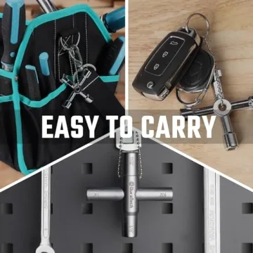 DURATECH 4 Way Sillcock Key Set for Home Repairs and Maintenance