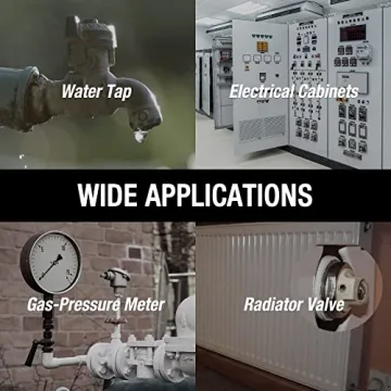 DURATECH 4 Way Sillcock Key Set for Home Repairs and Maintenance