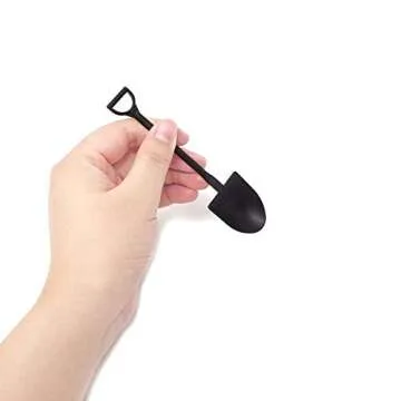 Honbay 50PCS Plastic Disposable Mini Ice Cream Dessert Spoon Shovels Pudding Yogurt Spoons for Family or Party