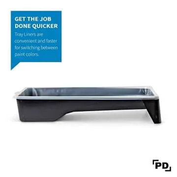 Precision Defined Paint Tray Liner Set 9-Inch, Supreme Paint Roller Trays with Deep Paint Pockets and Textured Ridge, Paint Pan Liners, Heavy Duty Plastic Disposable Paint Tray Liners (10-Pack)