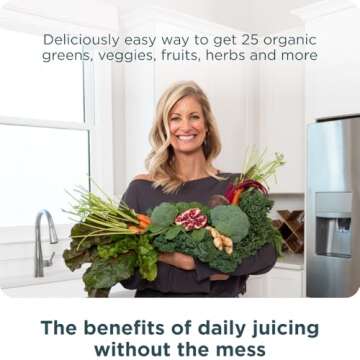 Super Greens Powder by Ancient Nutrition, Organic Superfood Powder with Probiotics Made with Spirulina, Chlorella, Matcha, and Digestive Enzymes, 25 Servings, 7.5oz