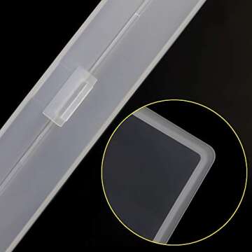 KUQQI 6 Pack Clear Plastic Pencil Case for All Supplies