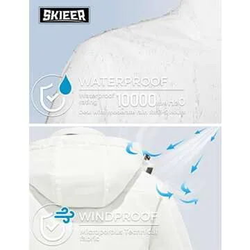 Skieer Men's Waterproof Ski Jacket for Winter Activities