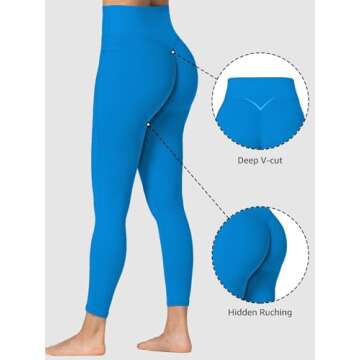 Sunzfly Hidden Butt Scrunch Workout Leggings with Pockets for Women, High Waisted Gym Yoga Pants wit...