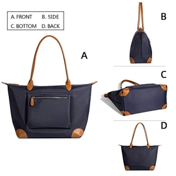 DORIS&JACKY Lightweight Nylon Tote Bag for Women