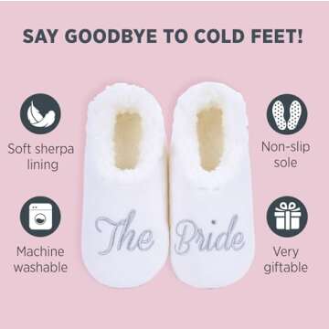 Snoozies Pairable Slipper Socks - Funny House Slippers for Women, Non-Slip Fuzzy Slipper Socks - The...