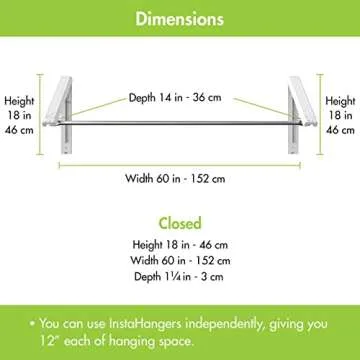 QuikCLOSET Foldable Wall Mounted Clothes Drying Rack