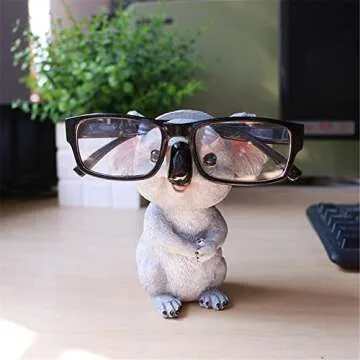 Qiny Cute Glasses Holder Koala Eyeglass Stand Holder, Glasses Accessories for Decorative Desk/Home/Office
