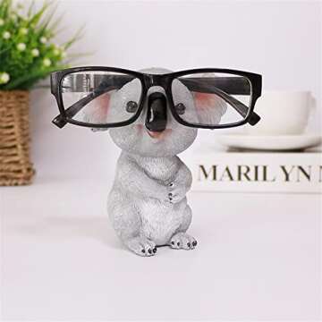 Qiny Cute Glasses Holder Koala Eyeglass Stand Holder, Glasses Accessories for Decorative Desk/Home/Office