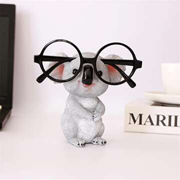Qiny Cute Glasses Holder Koala Eyeglass Stand Holder, Glasses Accessories for Decorative Desk/Home/Office