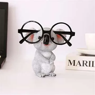 Qiny Cute Glasses Holder Koala Eyeglass Stand Holder, Glasses Accessories for Decorative Desk/Home/Office