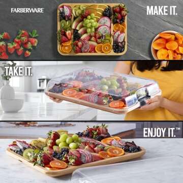 FARBERWARE Build-a-Board with Clear Lid & Compartments