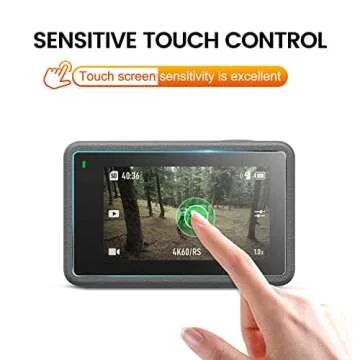 Supfoto Osmo Action 3 Screen Protector for DJI Osmo Action 3 Accessories, 9H Tempered Glass Film Screen Cover Protector + Lens Protector for DJI Action 3 Dual-Screen[6 Pcs]