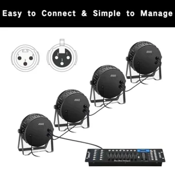 BAINESS 10ft Flexible DMX Cable for Stage Lighting