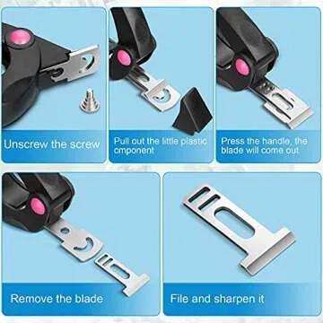 ANCIRS Black Acrylic Nail Clipper, Adjustable Stainless Steel Nail Trimmer, Artificial Fake Nail Tip Cutter for False Nail Art Manicure Project