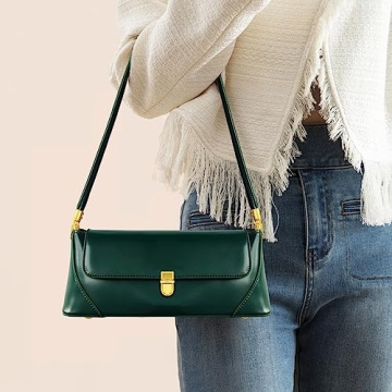 Cuiab Vintage Green Shoulder Bag for Daily Style
