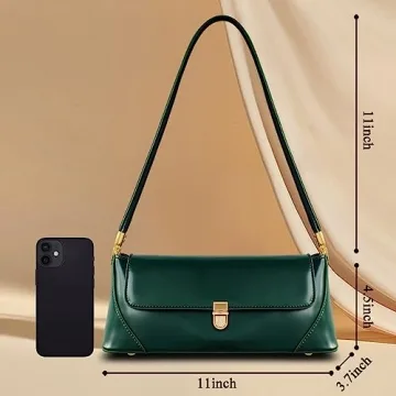 Cuiab Vintage Green Shoulder Bag for Daily Style