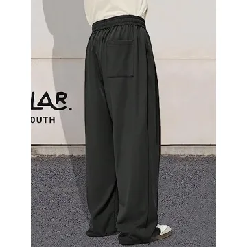 Stylish Floerns Men's Drawstring Wide Leg Pants for Comfort