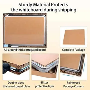 UIFER Stand White Board, Double Sided Magnetic Dry Erase Board Height Adjustable Whiteboard with Sturdy Aluminum Frame for Home Office Classroom, 36 x 24 Inch