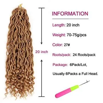 Goddess Locs Crochet Hair 20 Inch Beautiful Extensions