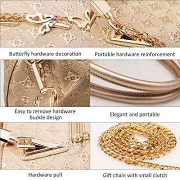 Pahajim Womens Purses and Handbags set 4pcs Satchel Bags Tote Bags Shoulder Bags Tote Purses for Women (Blue)