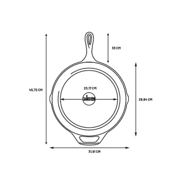 Lodge Cast Iron Skillet with Red Silicone Handle