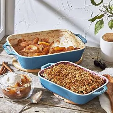 Staub Ceramic Rectangular Baking Dish Set for Casseroles