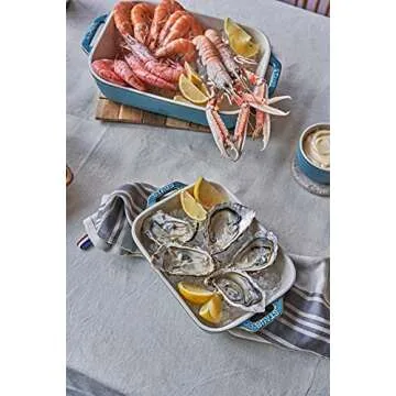Staub Ceramic Rectangular Baking Dish Set for Casseroles