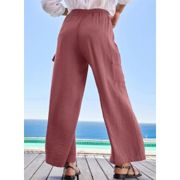 EVALESS Beach Pants for Women Lightweight High Waisted