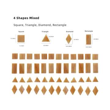 Lanyani Glass Mosaic Tiles - 200 Colorful Pre-Cut Pieces